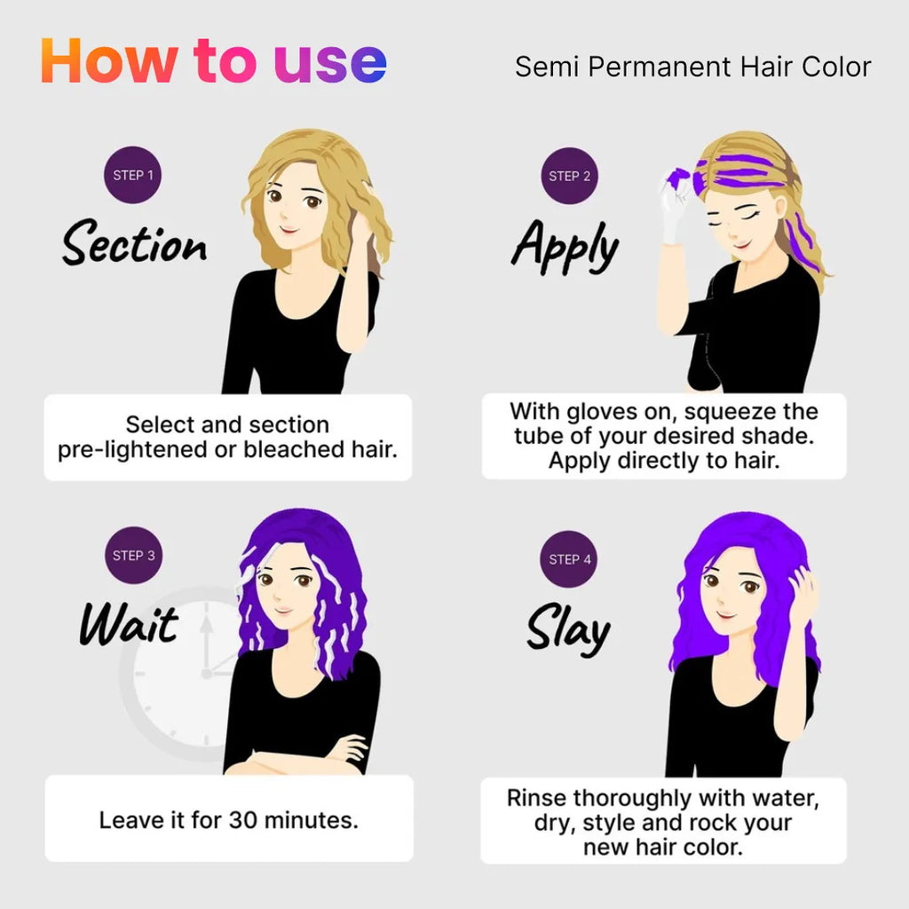 How to use 2.Oh! Semi-permanent Hair Color