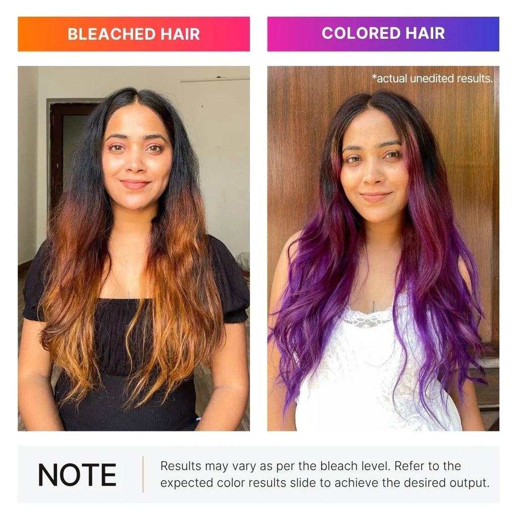 Comparison of Bleached Hair and Colored Hair.