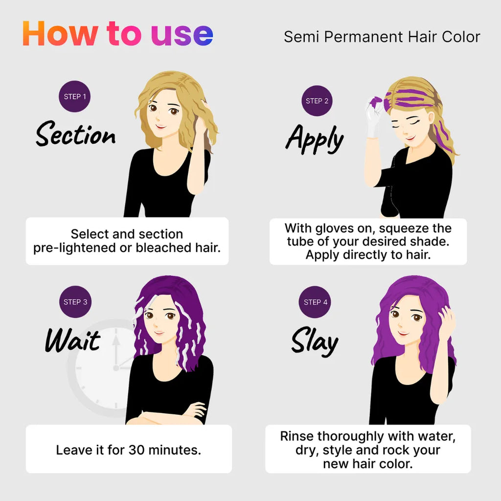 How to use 2.Oh! Semi-permanent Hair Color