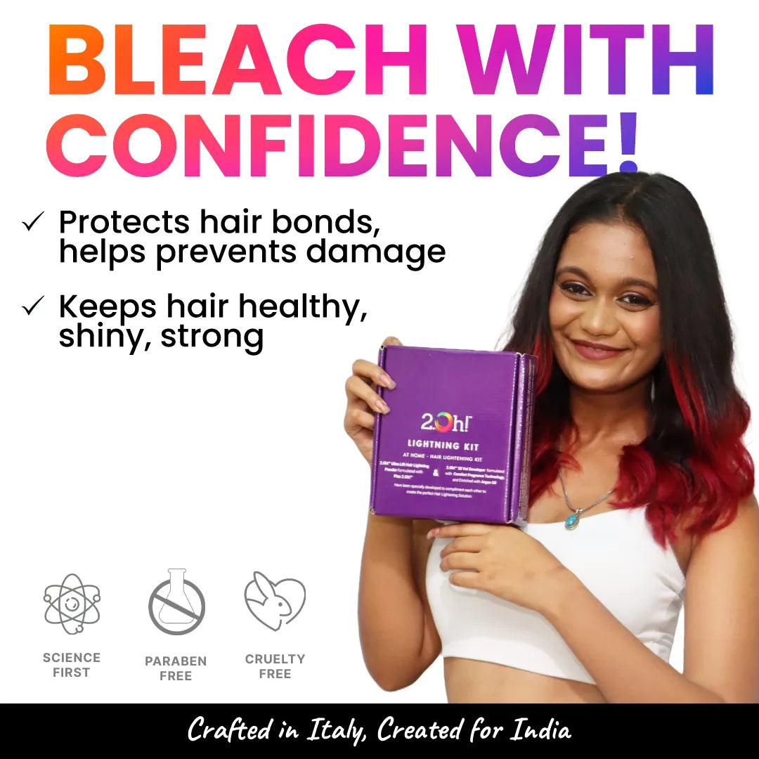 2.Oh! Bleach with confidence – protects hair bonds, prevents damage, keeps hair healthy, shiny, strong.