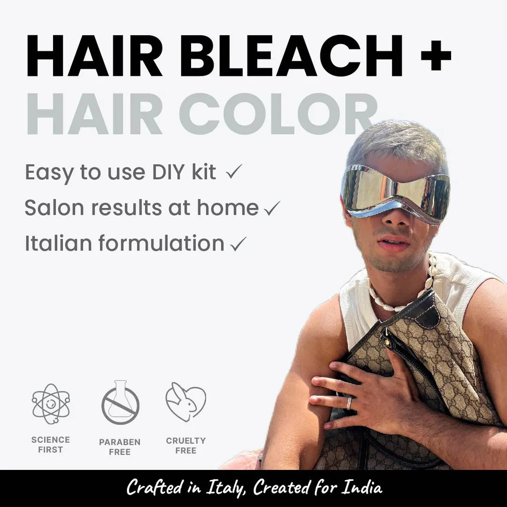2.Oh! Steel Grey Hair Bleach + Hair Color - Easy-to-use DIY kit with salon-like results at home, made with Italian formulation.