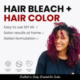2.Oh! Sangria Pink Hair Bleach + Hair Color - Easy-to-use DIY kit with salon-like results at home, made with Italian formulation.