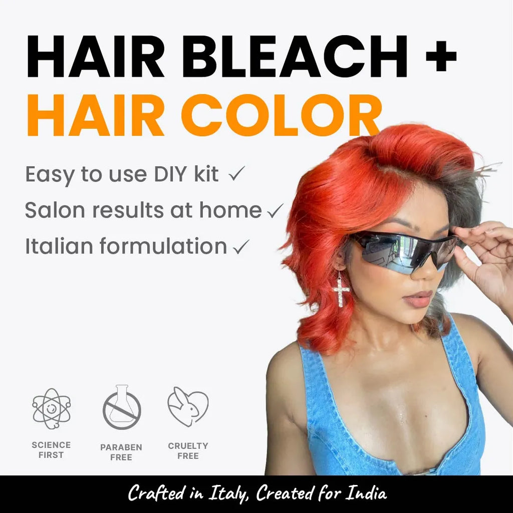 2.Oh! Orange Hair Bleach + Hair Color - Easy-to-use DIY kit with salon-like results at home, made with Italian formulation.