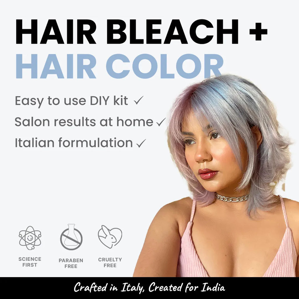 2.Oh! Cerulean Hair Bleach + Hair Color - Easy-to-use DIY kit with salon-like results at home, made with Italian formulation.