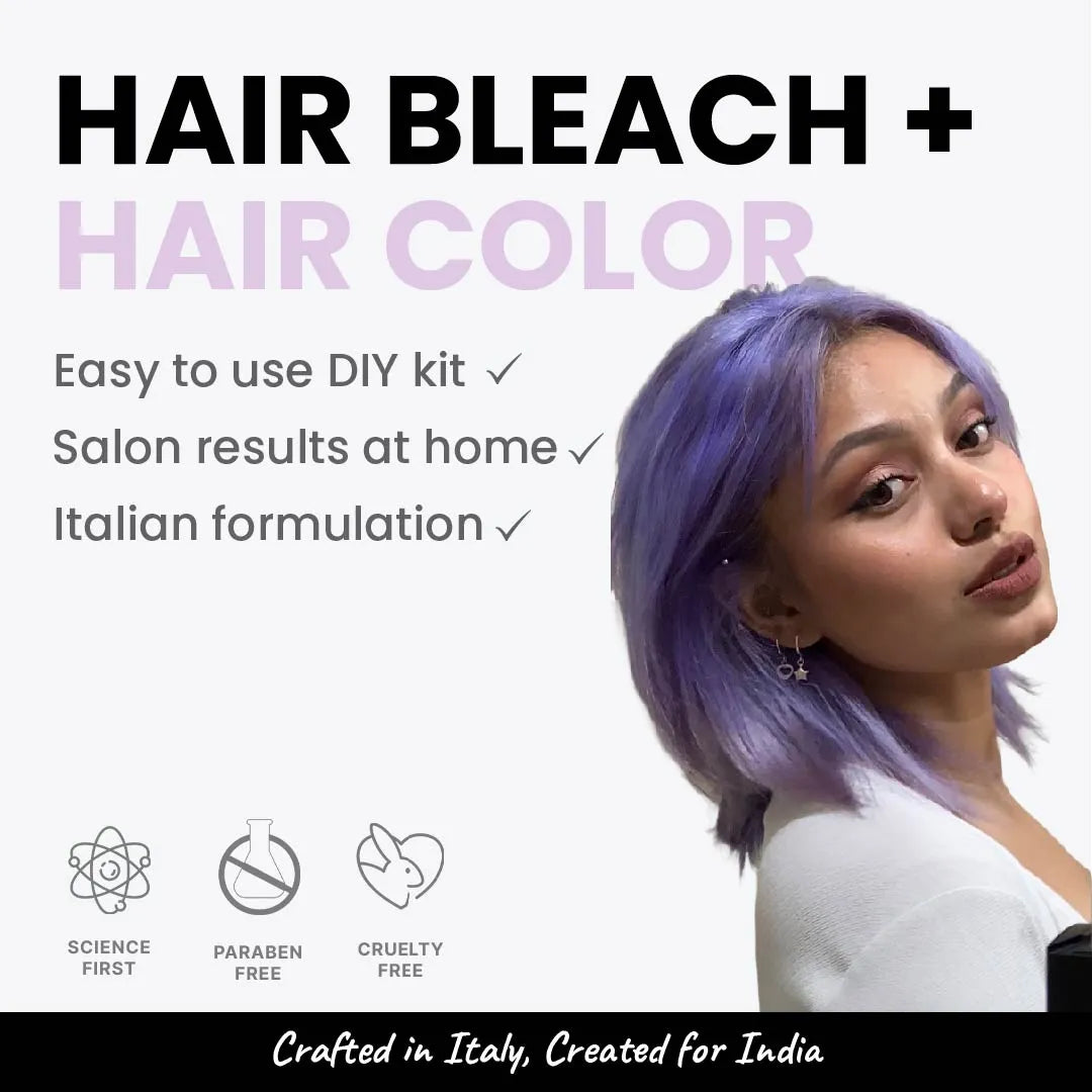 2.Oh! Lavender Hair Bleach + Hair Color - Easy-to-use DIY kit with salon-like results at home, made with Italian formulation.