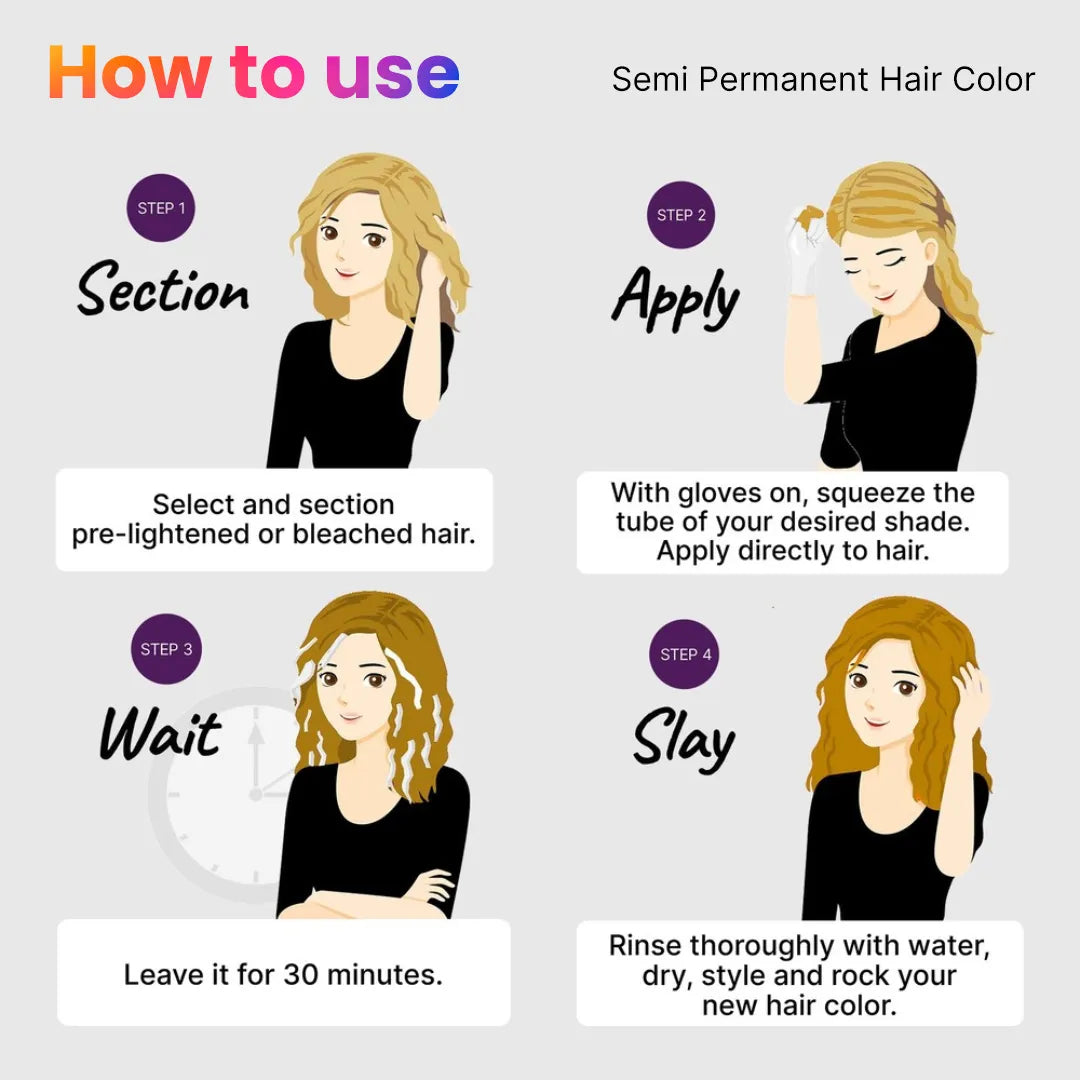 How to use 2.Oh! 2.Golden Glaze Semi-permanent Hair Color