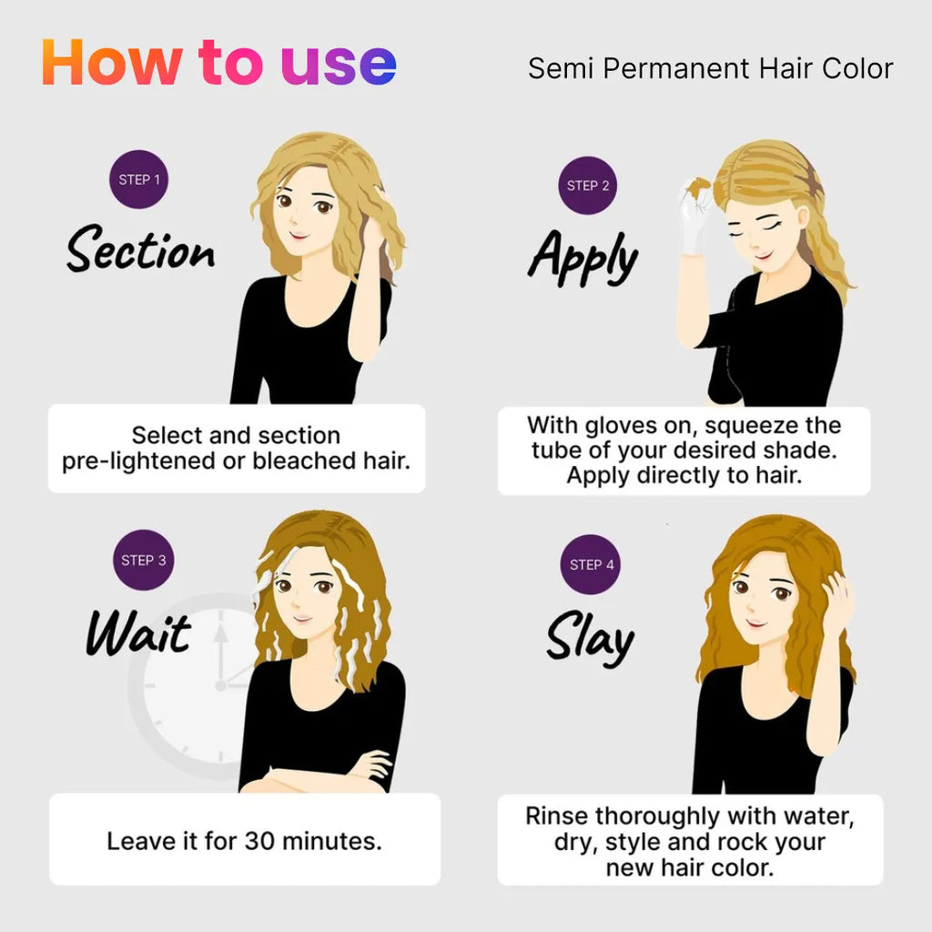 How to use 2.Oh! 2.Caramel Semi - Permanent Hair Color