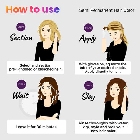 How to use 2.Oh! 2.Hazelnut Brown Semi-permanent Hair Color