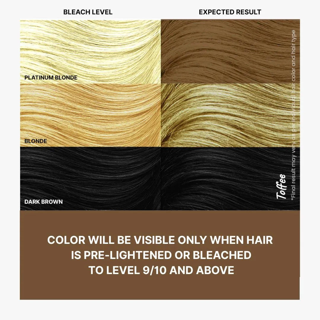 Different shades of Toffee Brown