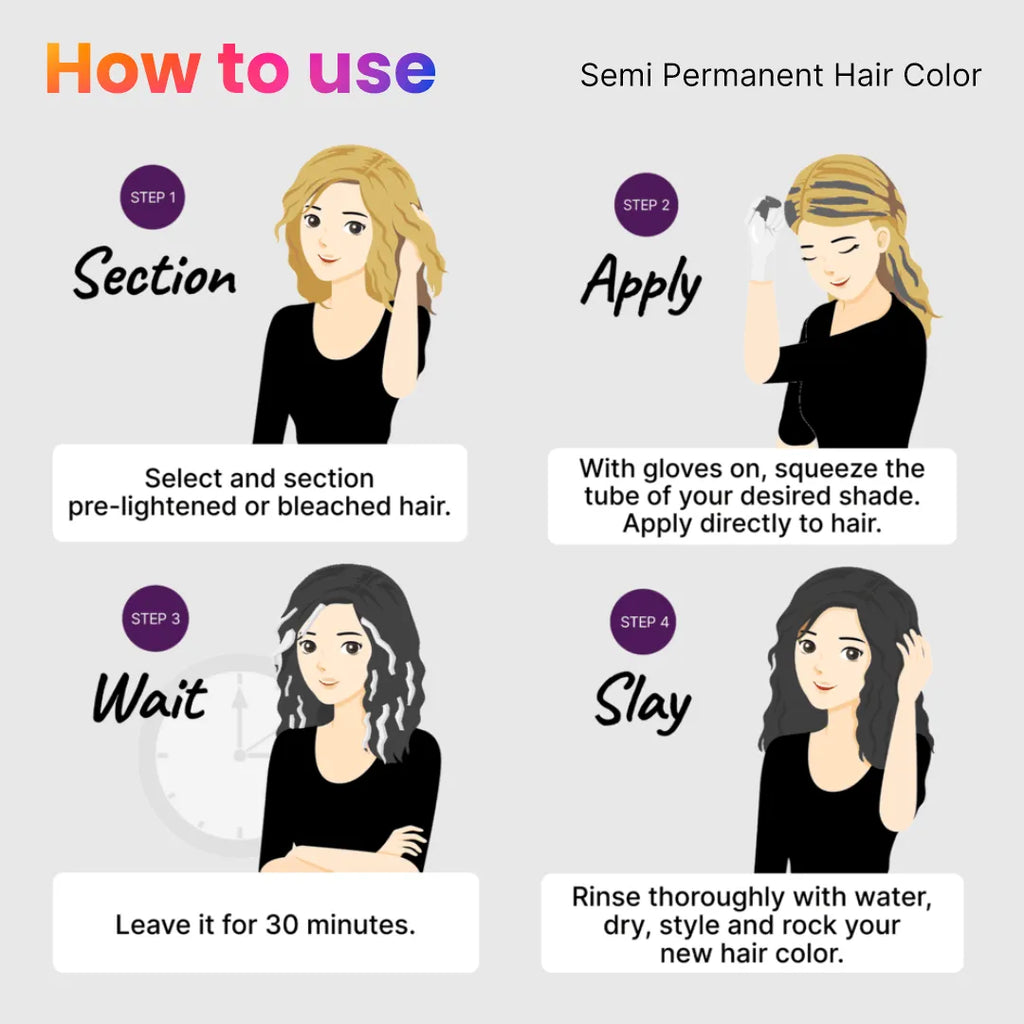How to use 2.Oh! Charcoal Grey Semi-permanent Hair Color