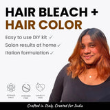 2.Oh! Hazelnut Brown Hair Bleach + Hair Color – Easy-to-use DIY kit with salon-like results at home, made with Italian formulation.