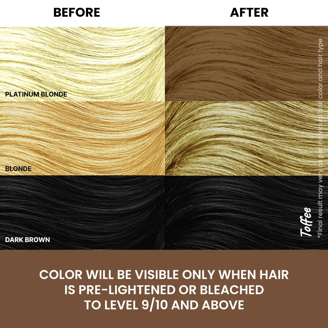 Different shades of Toffee Brown