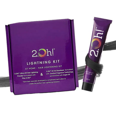 2.Oh! Combo Charcoal Grey Semi-permanent Hair Color Lightening Kit