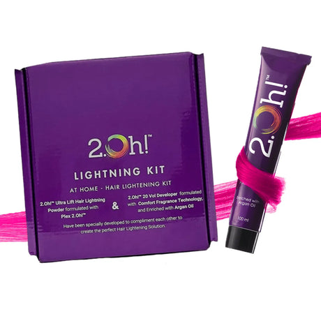 2.Oh! Combo Fuchsia Pink Semi-permanent Hair Color Lightening Kit