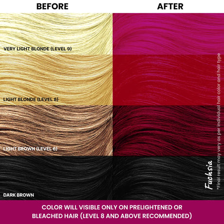 Different shades of Fuchsia Pink