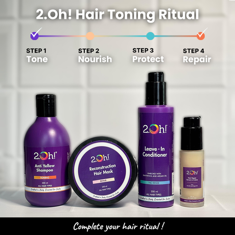 Tone & Repair Combo : Anti Yellow Shampoo + Hair Serum