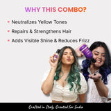 Tone & Repair Combo : Anti Yellow Shampoo + Hair Serum