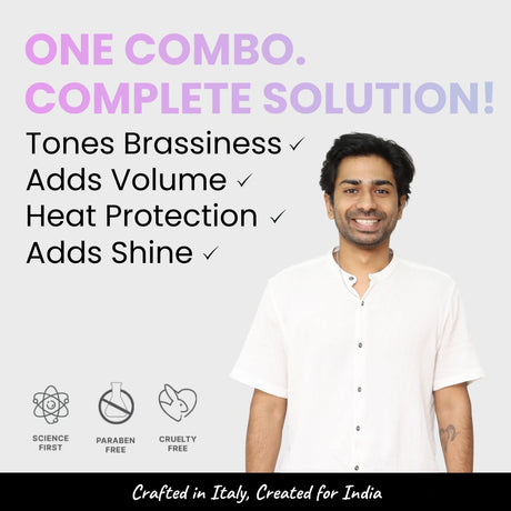 Tone & Style Combo : Anti Yellow Shampoo + Hair Styling Spray