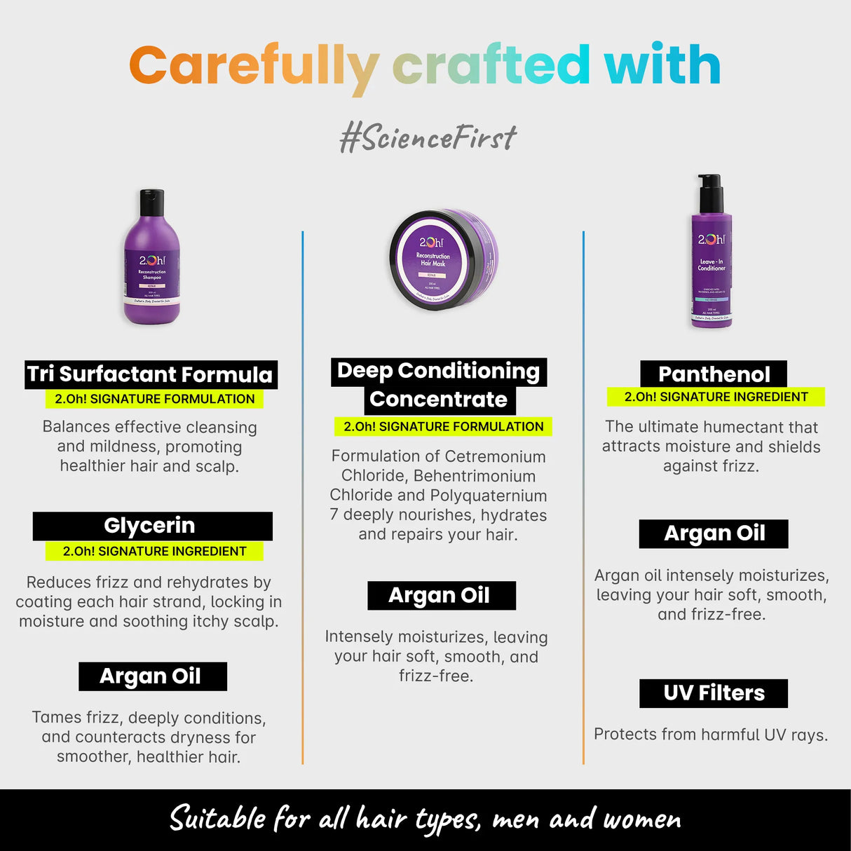 2.Oh! Expertly formulated, science-backed haircare designed for all hair types.