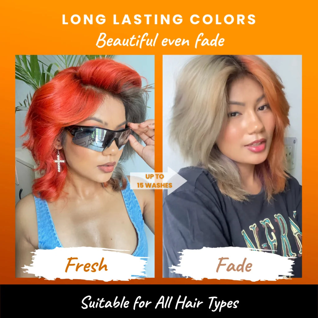 2.Oh! Fresh and Fade After the use of Orange Semi-Permanent Hair Color 100ml