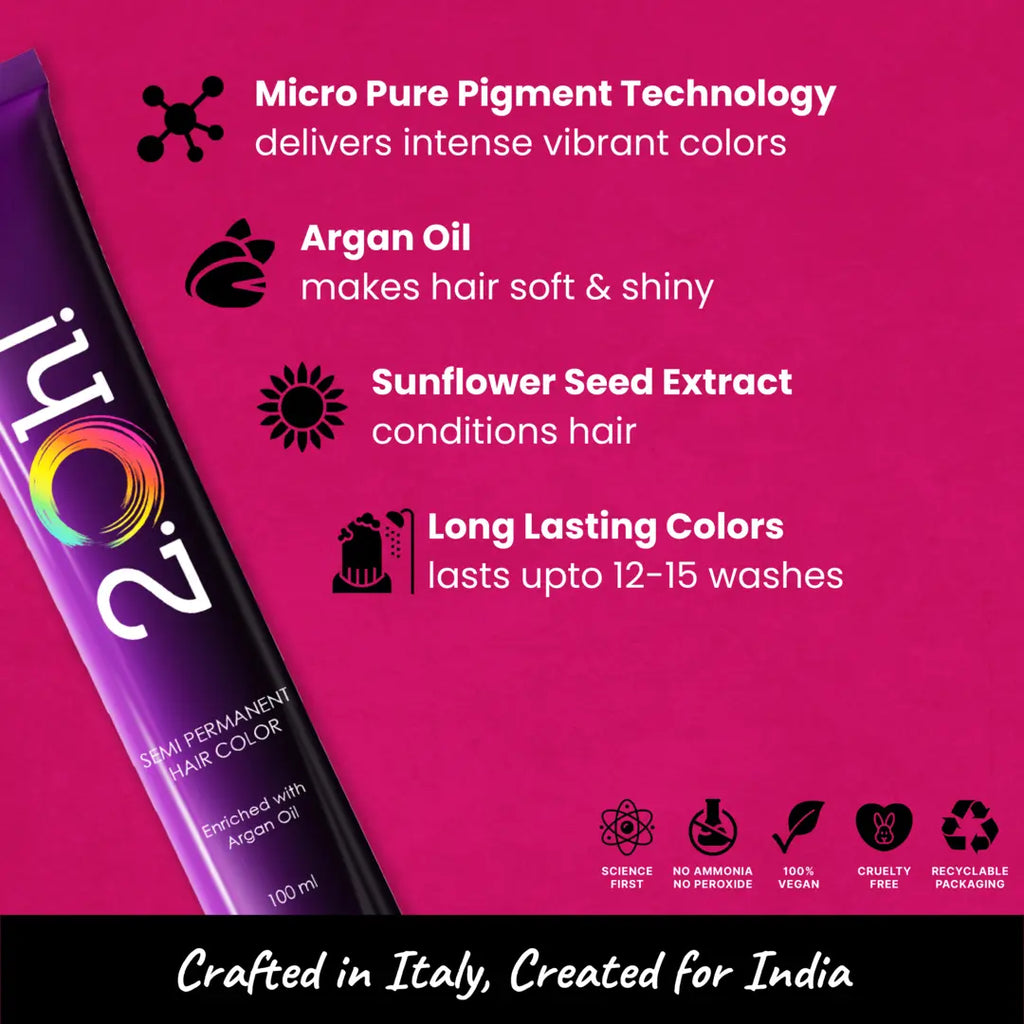 2.Oh! Sangaria Semi-permanent Hair Color 100ml with Argan Oil and Sunflower Seed Extract