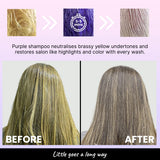 Before and After the use of 2.Oh! Anti-Yellow Shampoo