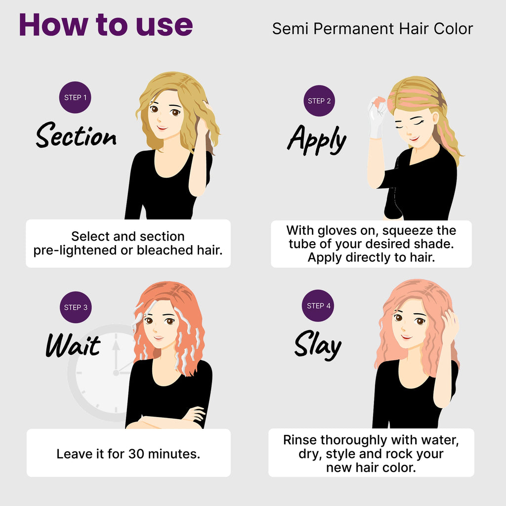 How to use 2.Oh! Peach Semi-permanent Hair Color 100ml