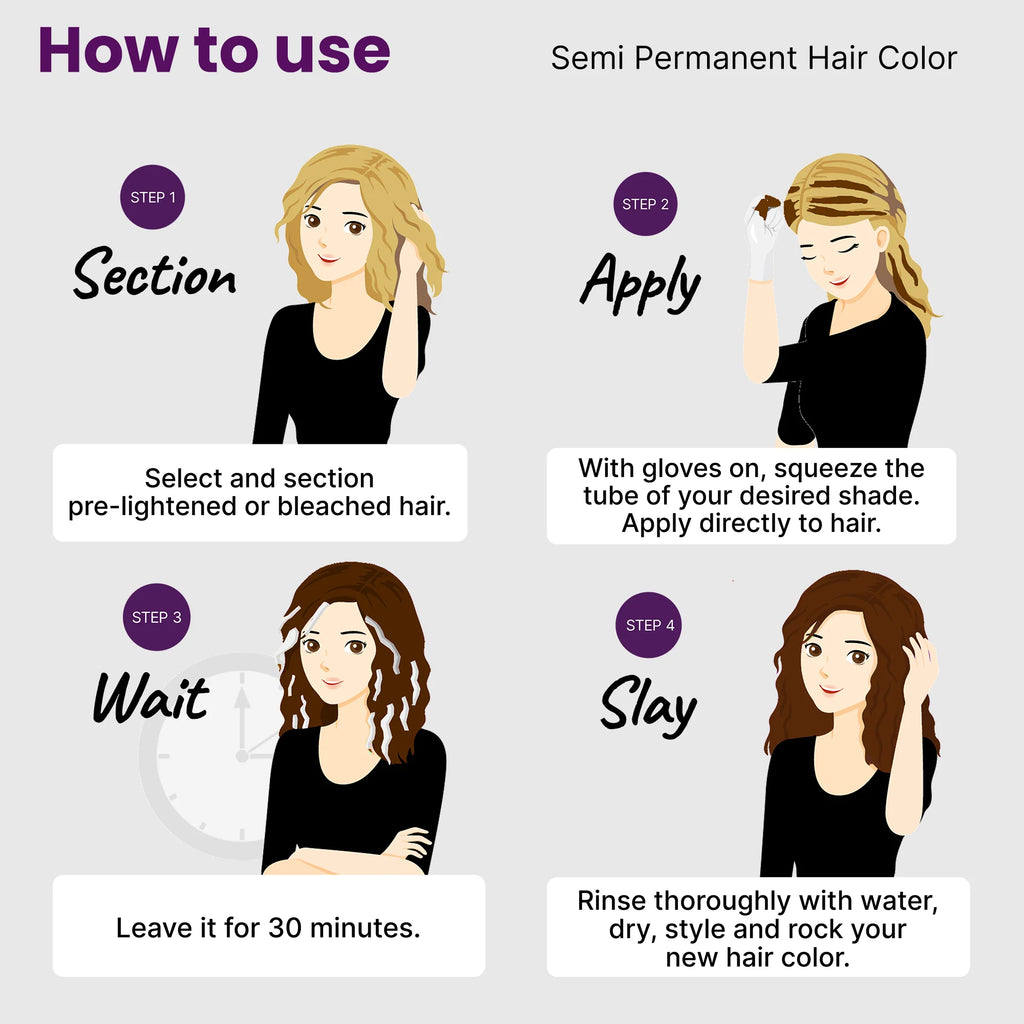 How to use 2.Oh! Hazelnut Brown Semi-permanent Hair Color