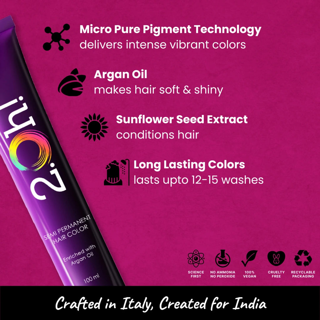 2.Oh! Pink Semi-permanent Hair Color 100ml with Argan Oil and Sunflower Seed Extract 