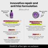 2.Oh! Science-first formula with Tri-Surfactant, Argan Oil & Glycerin for smoother, healthier hair. For all hair types.