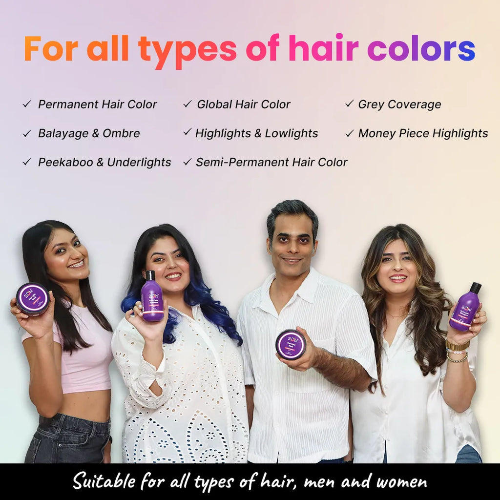2.Oh! Hair Care is suitable for all Hair Colors Global, Highlights, Balayage, Grey Coverage & more for Men and Women.