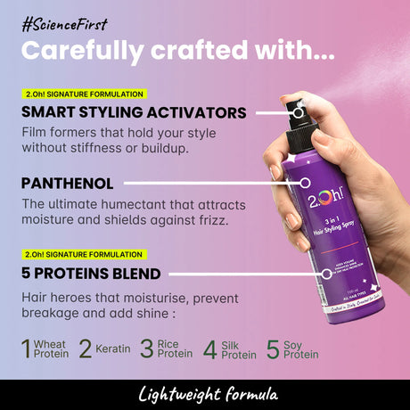 Travel Size: 3 in 1 Hair Styling Spray 100ml