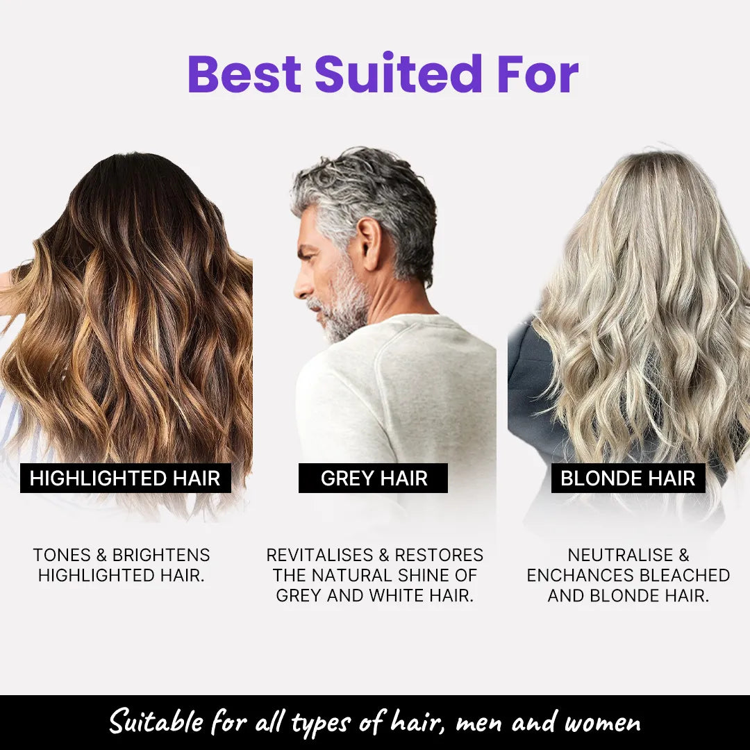 2.Oh! Anti Yellow Shampoo tones, brightens & restores shine. Ideal for blonde, grey & highlighted hair. For all hair types.