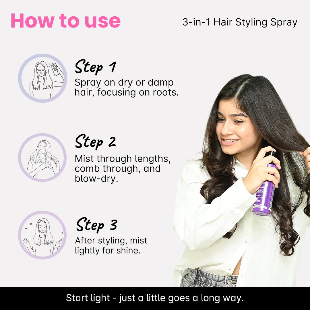 3 in 1 Hair Styling Spray