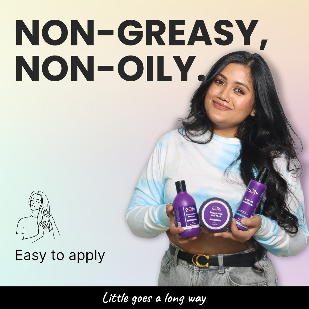 2.Oh! Hair Care Products Non-greasy, Non-Oily. Easy to apply. Little goes a long way.