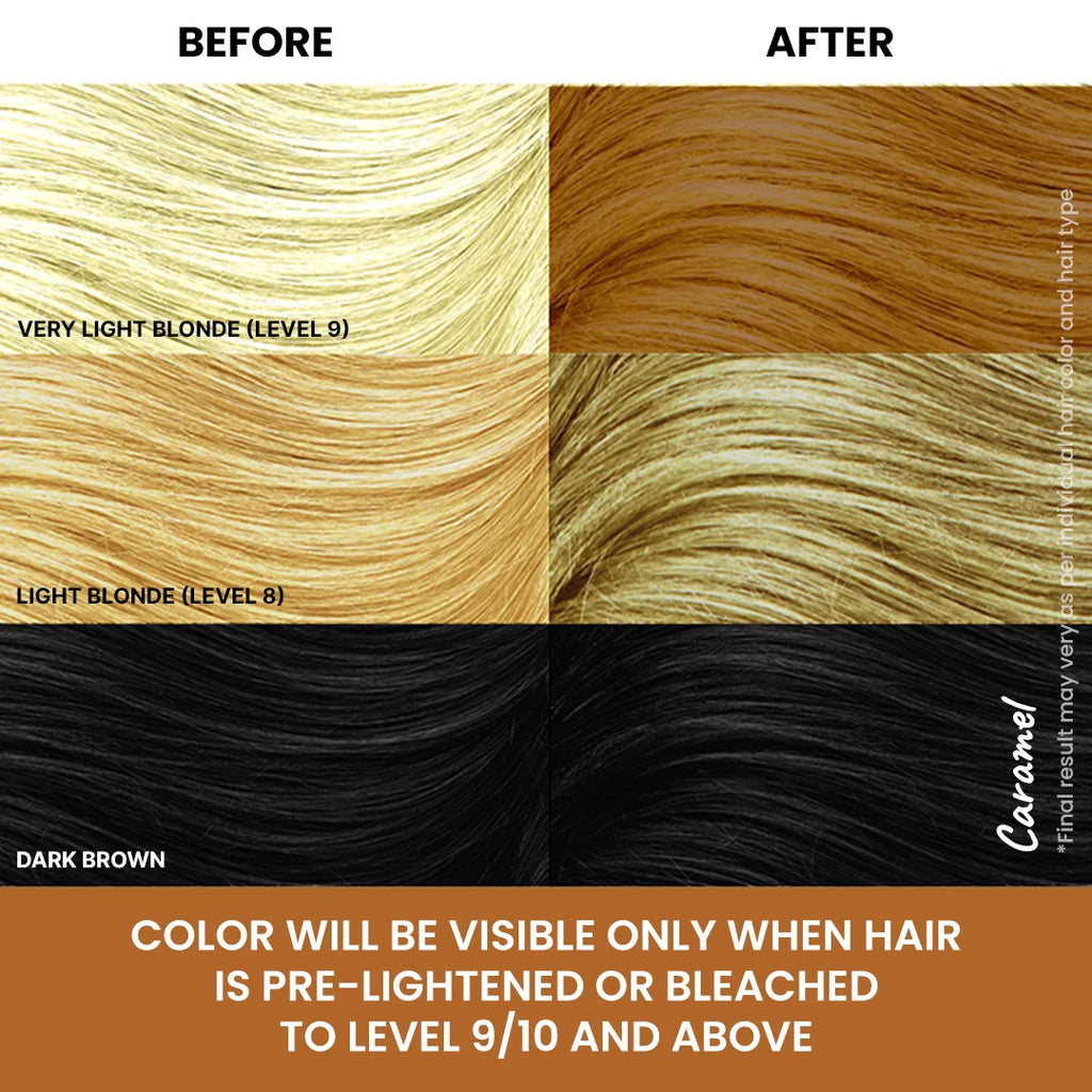 Different shades of Caramel Bleach