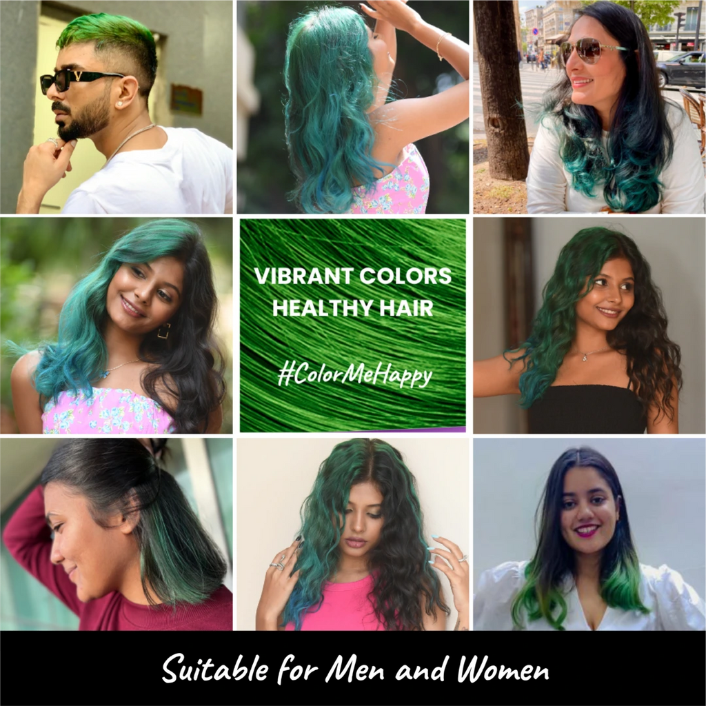After the use of 2.Oh! Emerald Green Semi-permanent Hair Color 100ml