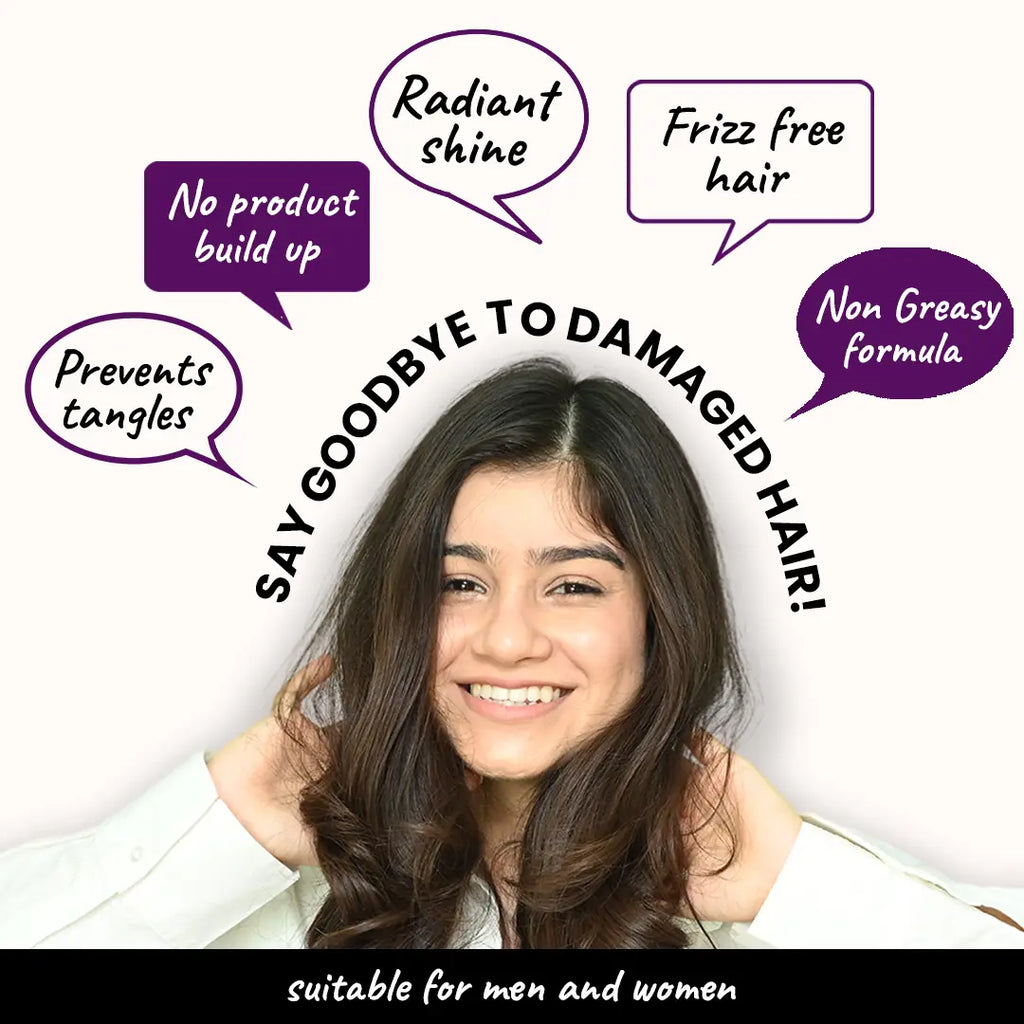 Get frizz free hairs which radiant shine and prevent tangles with our 2.Oh! Hair Serum