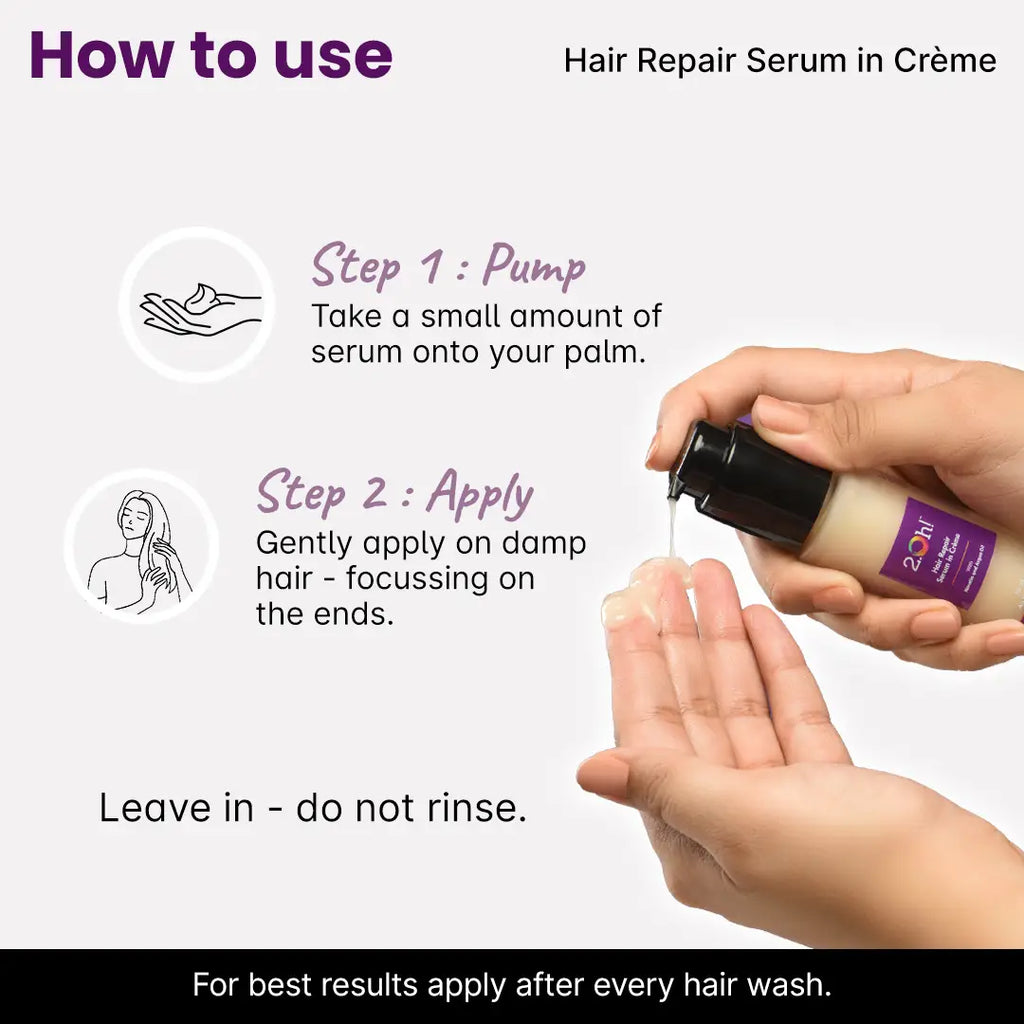 How to use our 2.Oh! Hair repair serum