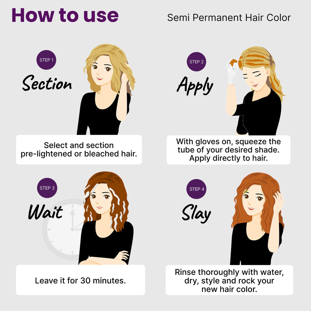 How to use 2.Oh! Ginger Spice Semi-permanent Hair Color