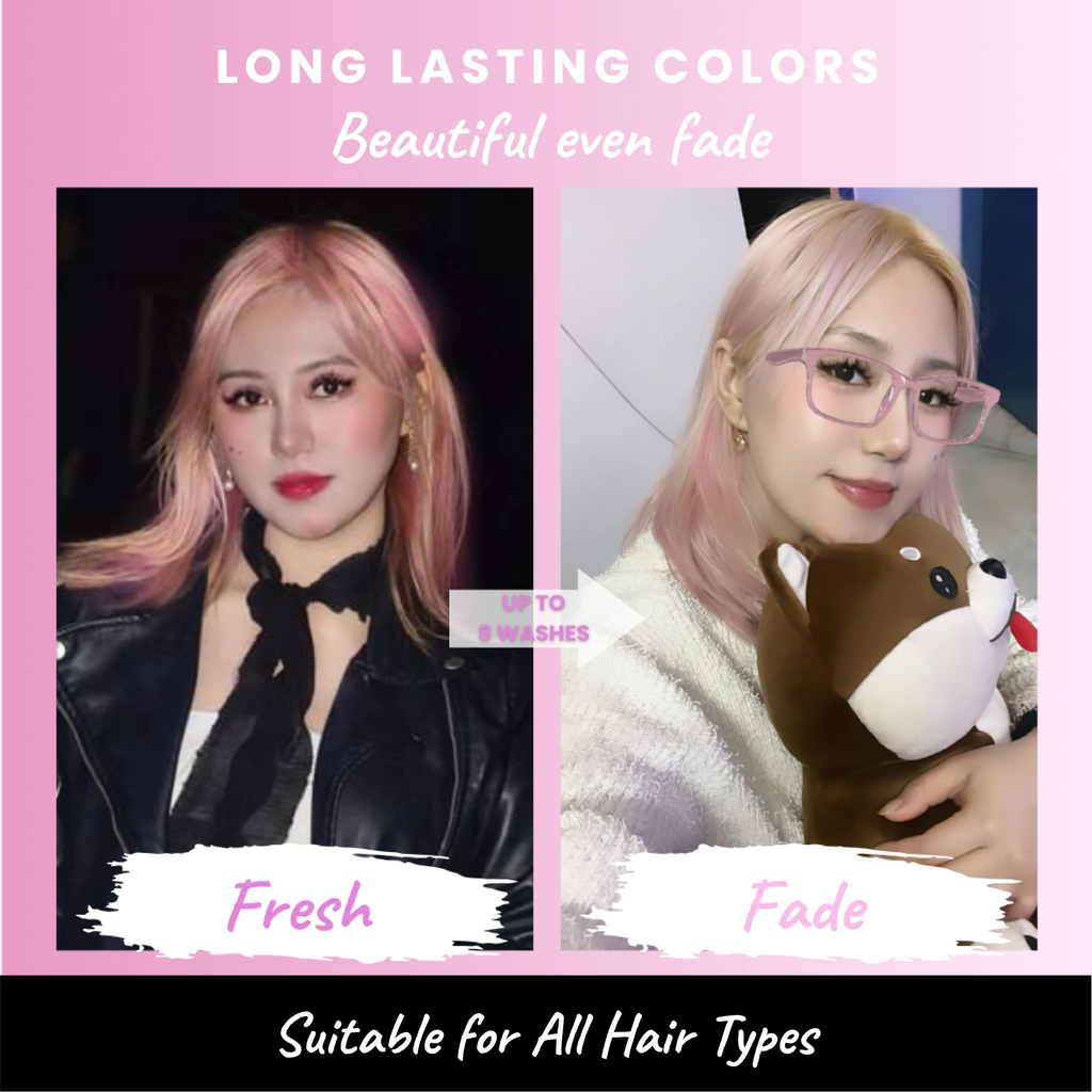 2.Oh! Fresh and Fade After the use of Pastel Pink Semi-Permanent Hair Color 100ml