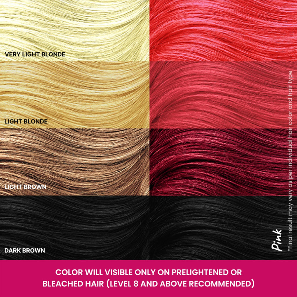 Different shades of Pink Bleach