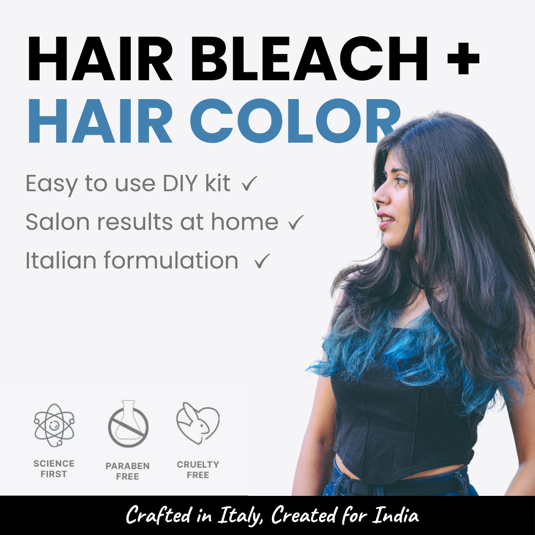 Blue DIY Combo : Hair Bleach Kit + Semi Permanent Hair Color