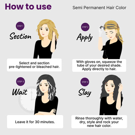 How to use 2.Oh! Charcoal Semi-permanent Hair Color
