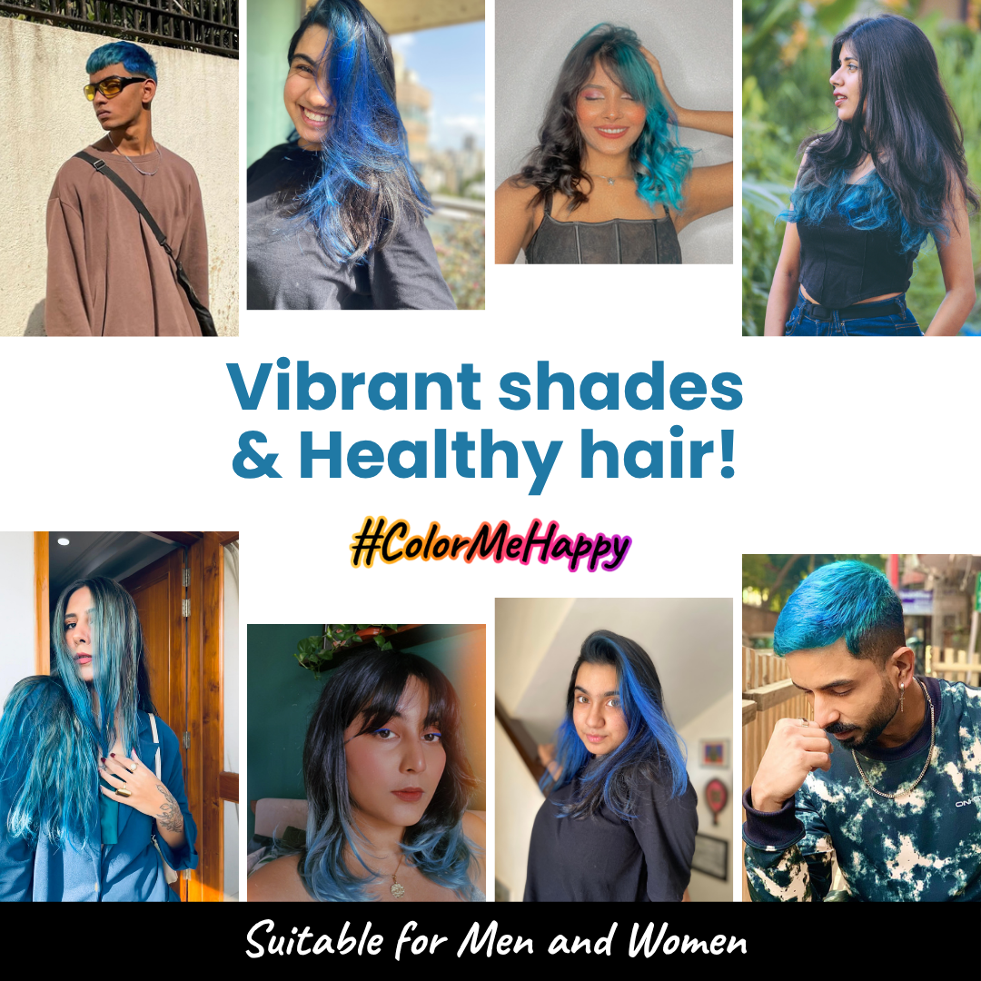 Blue Semi Permanent Hair Color 100ml