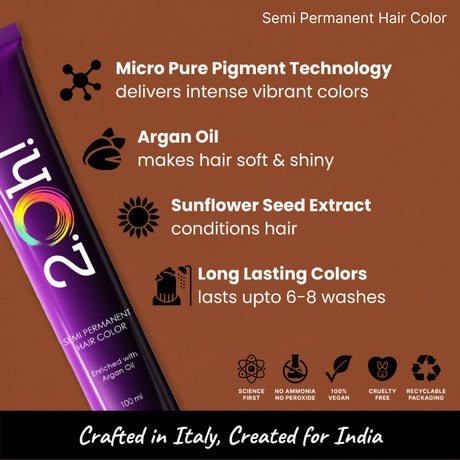 2.Oh! Ginger Spice Semi-permanent Hair Color 100ml with Argan Oil and Sunflower Seed Extract
