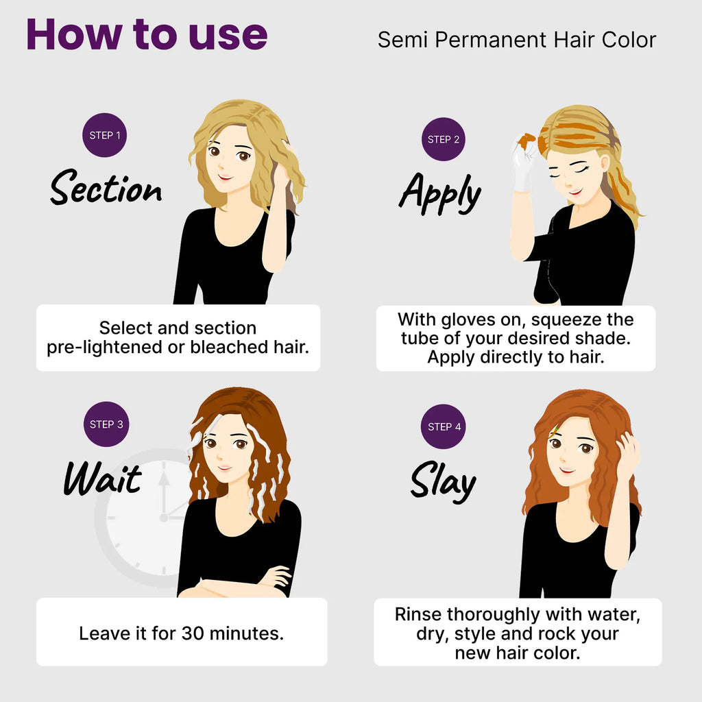 How to use 2.Oh! Ginger Spice Semi-permanent Hair Color