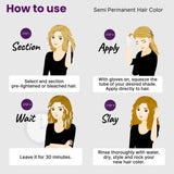 How to use 2.Oh! Golden Glaze Semi-permanent Hair Color