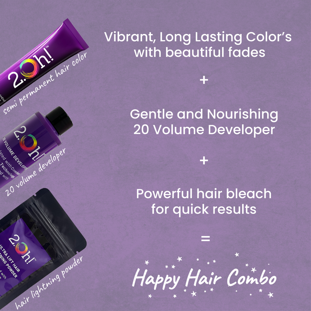 2.Oh! Lavender Semi-permanent Hair color, Volume developer, and Hair Lightning Power