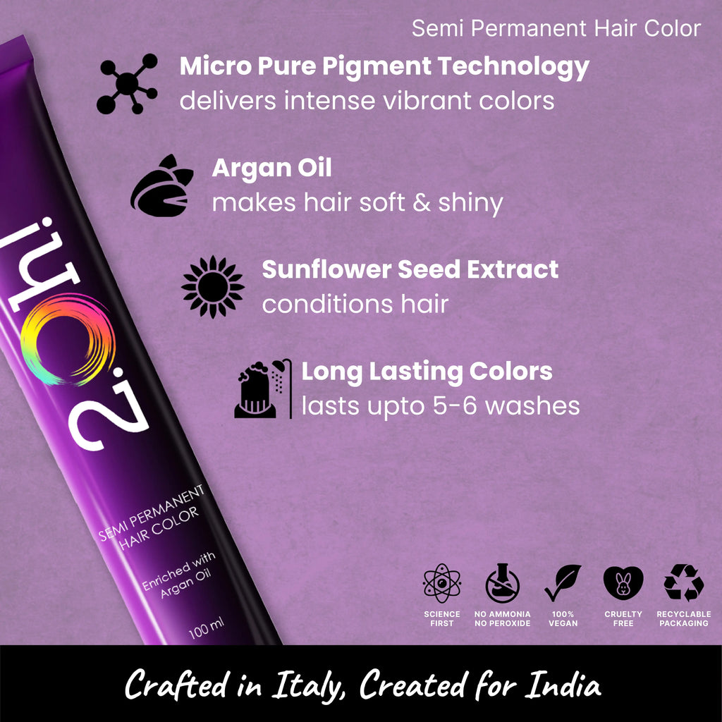2.Oh! Lavender Semi-permanent Hair Color 100ml with Argan Oil and Sunflower Seed Extract